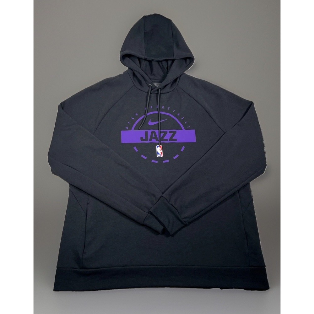 Nike Dri-FIT Spotlight Utah Jazz Hoodie Mens Large Tall Black NBA HM8488-010